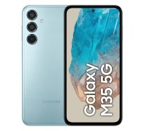 Samsung Galaxy | M35 (M356) | Light Blue | 6.6 " | Super AMOLED | 1080 x 2340 pixels | Exynos | Internal RAM 6 GB | 128 GB | Dual SIM | 5G | Main camera resolution 50+8+5 MP | Secondary camera resolution 13 MP | Android | 14 | 6000 mAh