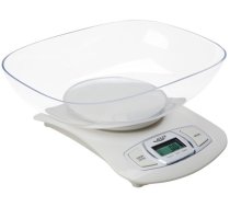 Adler AD 3137 Kitchen scales, Capacity 5 kg , Graduation 1g, Big LCD Display, Auto-zero/Auto-off, Large bowl, White | Adler | Adler AD 3137 | Maximum weight (capacity) 5 kg | Graduation 1 g | Display type LCD | White