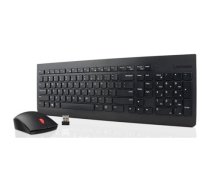 Lenovo | Essential | Essential Wireless Keyboard and Mouse Combo - US English with Euro symbol | Keyboard and Mouse Set | Wireless | Mouse included | US | Black | Numeric keypad | Wireless connection