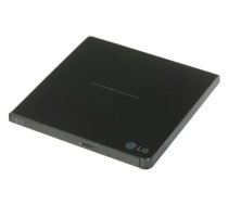 H.L Data Storage | Ultra Slim Portable DVD-Writer | GP57EB40 | Interface USB 2.0 | DVD±R/RW | CD read speed 24 x | CD write speed 24 x | Black | Desktop/Notebook