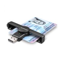 AXAGON Foldable pocket USB-A contact Smart/ID card reader | CRE-SMPA