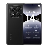 Xiaomi Redmi | Note 14 Pro | Midnight Black | 6.67 " | AMOLED | 1220 x 2712 pixels | Mediatek | Internal RAM 8 GB | 256 GB | Dual SIM | 5G | Main camera resolution 50+8+2 MP | Secondary camera resolution 20 MP | Android | 14