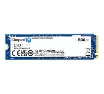 Kingston SSD | NV3 | 500 GB | SSD form factor M.2 2280 | Solid-state drive interface PCIe NVMe Gen 4.0 (x4) | Read speed 5000 MB/s | Write speed 3000 MB/s