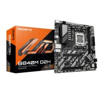 Gigabyte B840M D2H | Processor family AMD | Processor socket AM5 | DDR5 | Supported hard disk drive interfaces SATA, M.2 | Number of SATA connectors 4
