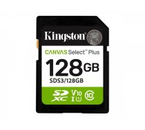 Kingston Canvas Select Plus | 128 GB | SD | Flash memory class Class 10, UHS-I, U1/U3, Video Class 10/30