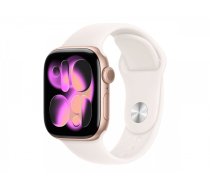 Apple Watch Series 11 GPS + Cellular 42mm Rose Gold Aluminium Case with Light Blush Sport Band - S/M | Apple