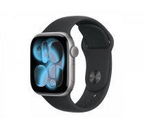 Apple Watch Series 11 GPS + Cellular 42mm Space Grey Aluminium Case with Black Sport Band - M/L | Apple
