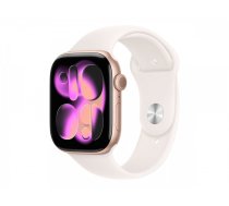 Apple Watch Series 11 GPS 46mm Rose Gold Aluminium Case with Light Blush Sport Band - M/L | Apple