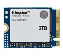 Kingston SSD | NV3 | 2000 GB | SSD form factor M.2 2230 | Solid-state drive interface PCIe 4.0 x4 NVMe | Read speed 6000 MB/s | Write speed 5000 MB/s
