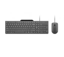 Lenovo 310 USB-A Wired Combo US English | Keyboard and Mouse Set | Wired | Mouse included | US English | Luna Grey
