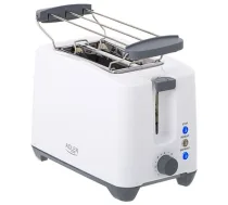 Adler | Toaster | AD 3216 | Power 750 W | Number of slots 2 | Housing material Plastic | White