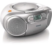 PHILIPS CD magnetola ar kaseti, sudraba