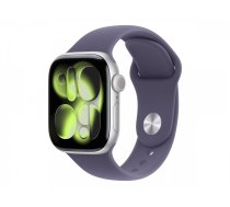 Apple Watch Series 11 GPS + Cellular 42mm Silver Aluminium Case with Purple Fog Sport Band - S/M | Apple
