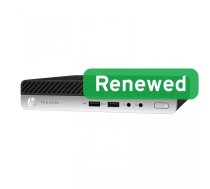 HP Renewed Grade A | ProDesk 400 G4 | Intel Core i3 | i3-8100T | 8 GB | SSD | 128 GB | Intel UHD Graphics 630 | Windows 11 Pro