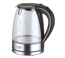 Adler | Kettle | AD 1225 | Standard | 2000 W | 1.7 L | Glass | 360° rotational base | Stainless steel/Transparent