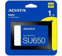 ADATA | Ultimate SU650 | 1000 GB | SSD form factor 2.5" | Solid-state drive interface SATA 6Gb/s | Read speed 520 MB/s | Write speed 450 MB/s