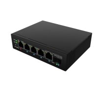 Lanberg Switch PoE 1xBT 3xAT SFP/ETH Din Unmanagment Fast Ethernet | ILFE-4P-1GE-1S-90