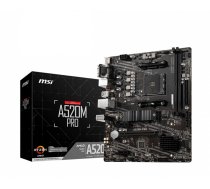MSI | A520M PRO | Processor family AMD | Processor socket AM4 | DDR4 | Memory slots 2 | Chipset AMD A | Micro ATX