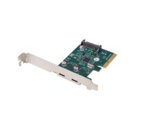 Lanberg PCI-Express X1 Card to 2X USB-C 3.2 GEN 2X1 Low profile | PCE-UC3-002