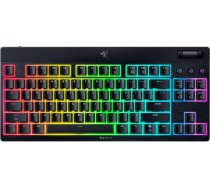 Razer | BlackWidow V4 Low-Profile Tenkeyless HyperSpeed | Keyboard | Wireless | US | Bluetooth | Green Switches | Black
