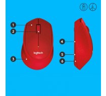 MOUSE USB OPTICAL WRL M330/SILENT RED 910-004911 LOGITECH