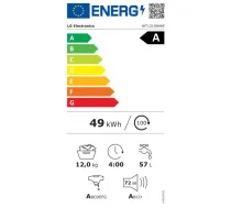 LG WT1210WWF Washing machine with dryer, A, Front loading, Washing capacity 12 kg, Drying capacity 12 kg, Depth 66cm,1400 RPM, White | LG