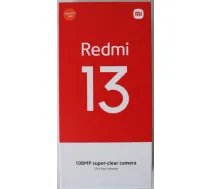 Xiaomi | Redmi | 13 | Midnight Black | 6.79 " | IPS LCD | 1080 x 2460 pixels | Mediatek | Internal RAM 8 GB | 256 GB | microSDXC | Dual SIM | Nano SIM | 4G | Main camera resolution 108+2 MP | Secondary camera resolution 13 MP | Android | 14 | 5030 mAh | W