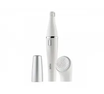 Braun Face Facial Epilator and Brush | SE810 | Number of power levels 1 | Wet & Dry | White/Silver