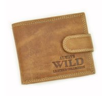 Always Wild naudas maks vīriešu N0035L-CHM RFID tumši brūns