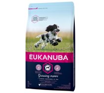 Sausa barība kucēniem - Eukanuba Puppy and Junior Medium Chicken, 3 kg