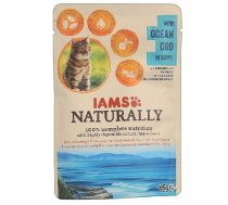 Konservēta barība kaķiem : IAMS CAT Naturally Adult Ocean Cod in gravy 85gr.