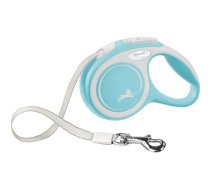 Inerces pavada suņiem - Trixie Flexi New COMFORT, tape leash, XS: 3 m, up to 12kg, light blue.