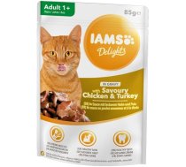 Konservēta barība kaķiem : IAMS CAT DELIGHT CHICKEN TURKEY GRAVY 85g.