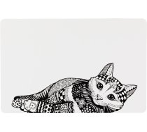 Paliktnis zem bļodām : Trixie Zentangle place mat, 44 × 28 cm, white/black