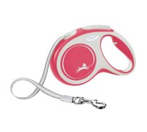 Inerces pavada suņiem – Trixie Flexi New COMFORT, tape leash, M: 5 m, red.