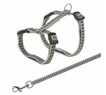Krūšu siksna ar pavadu kaķiem : Trixie Harness with Lead, Reflecting 22/42cm/10mm, Lead 1.20m