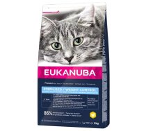 Sausā barība kaķiem - Eukanuba CAT Adult STERILISED / WEIGHT CONTROL Chicken 2KG