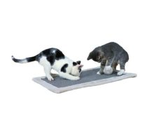 Nagu asināmais : Trixie Scratching mat with plush border, 55 × 35 cm, light grey