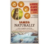 Konservēta barība kaķiem : IAMS CAT Naturally Adult Salmon in gravy 85gr.