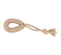 Rotaļlieta suņiem (virvi)- Trixie Playing rope with ring, hemp/cotton, 32 cm