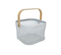 EVELEKT Basket OTTO 21x23xH14cm, with handle, white Grozs