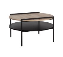 EVELEKT Coffee table HEDVIG 80x80xH45cm, ash/black Žurnāla galdiņš