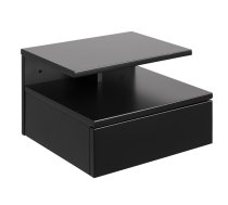 EVELEKT Bedside table ASHLAN black Naktsgaldiņš