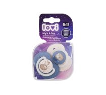 LOVI Night & Day Dynamic Soother Boy 6-18m 2pc Knupis