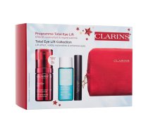 CLARINS Total Eye Lift Women Total Eye Lift 15 ml + Instant Eye Make-Up Remover 30 ml + Wonder Perfect Mascara 4D 3 ml 01 Perfect Black + Red Cosmetic Bag Acu krēms