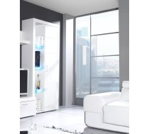 CAMA MEBLE Cama high display cabinet SAMBA white/white gloss SAMBA 2 BI/BI Vitrīna