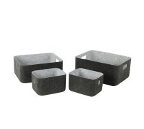 EVELEKT Basket LIDO FELT 20x15,5xH12cm, dark grey Grozs