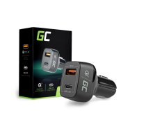 GREENCELL CAD33 mobile device charger Black Indoor CAD33 Auto lādētājs