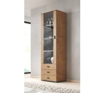 CAMA MEBLE Cama display cabinet SOHO S1 lefkas oak/black SOHOWITS1 LEF Vitrīna