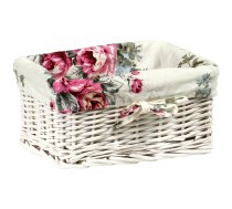 EVELEKT Basket MAX-5, 24x18xH12cm, weave, color: white, with fabric Grozs